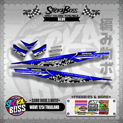 WAVE 125i THAILAND DECALS ( CAMO WAVE S MOTIF )【WITH FREEBIES】