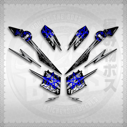 STICKER DECALS for AEROX V3 ALPHA TURBO INDO (AV3STLASA) By STICKABOSS (SOFIE LAMINATED WATERPROOF)