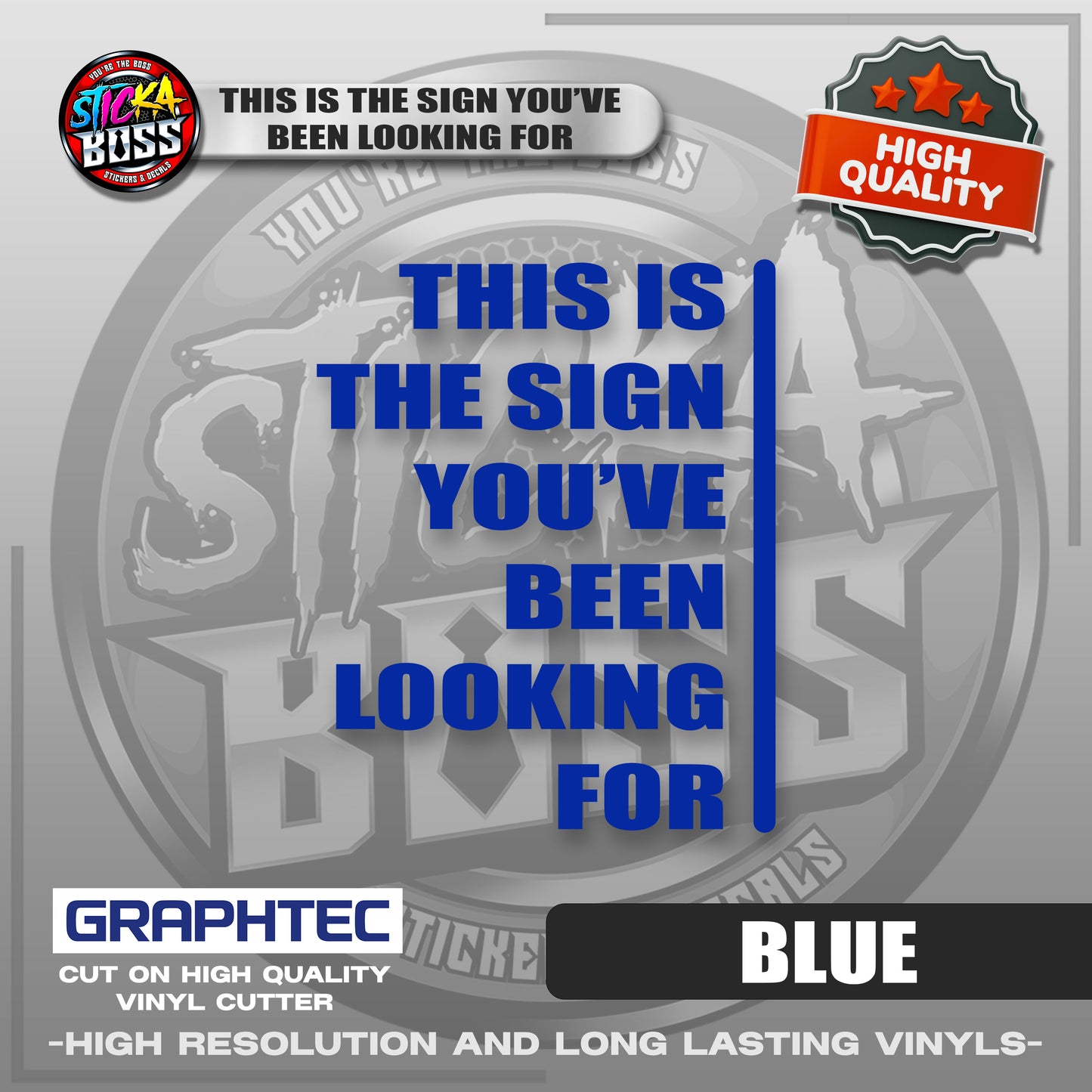 THIS IS THE SIGN YOU'VE BEEN LOOKING FOR | VINYL WATERPROOF CUT-OUT STICKER DECALS