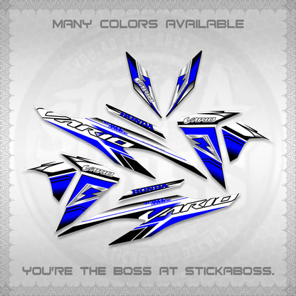 CLICK 125 V2 FOR WHITE VARIO DECALS (LIGHTNING DESIGN)STICKER DECALS By STICKABOSS (Copy) (Copy) (Copy) (Copy)