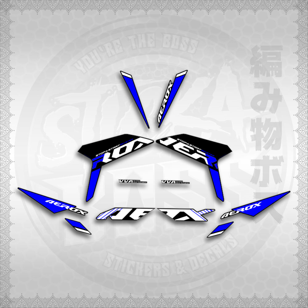 STICKER DECALS for AEROX V3 ALPHA TURBO INDO (AV3SODE25) By STICKABOSS (SOFIE LAMINATED WATERPROOF)