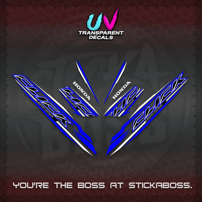CLICK 125 V3 INDO UV TRANSPARENT DECALS (2024 SV 13-A2 STYLE) STICKER KITS By STICKABOSS