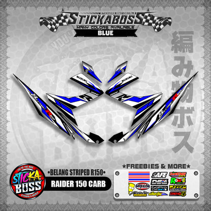 RAIDER 150 CARB STICKER DECALS ( BELANG STRIPED R150 )【WITH FREEBIES】