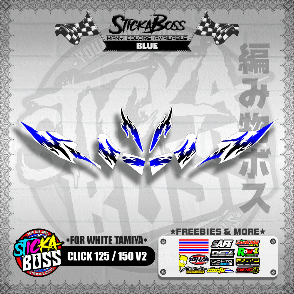 CLICK 125 / 150 V2 DECALS ( FOR WHITE TAMIYA )【WITH FREEBIES】