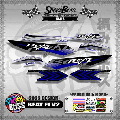Beat V2 Malaysian Decals ( 2022 Design )【WITH FREEBIES】 Malaysia Concept