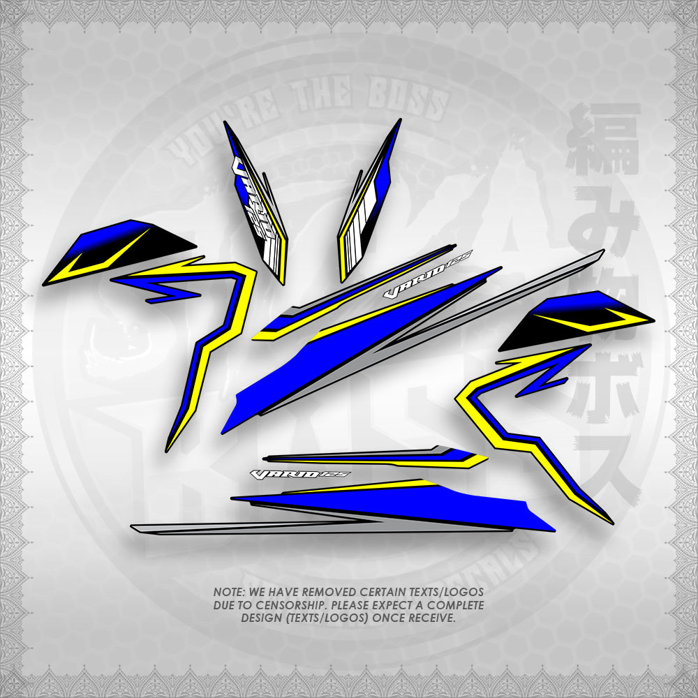 STICKER DECALS for CLICK 125 V3 (CV3VAVRDE) By STICKABOSS (SOFIE LAMINATED WATERPROOF)