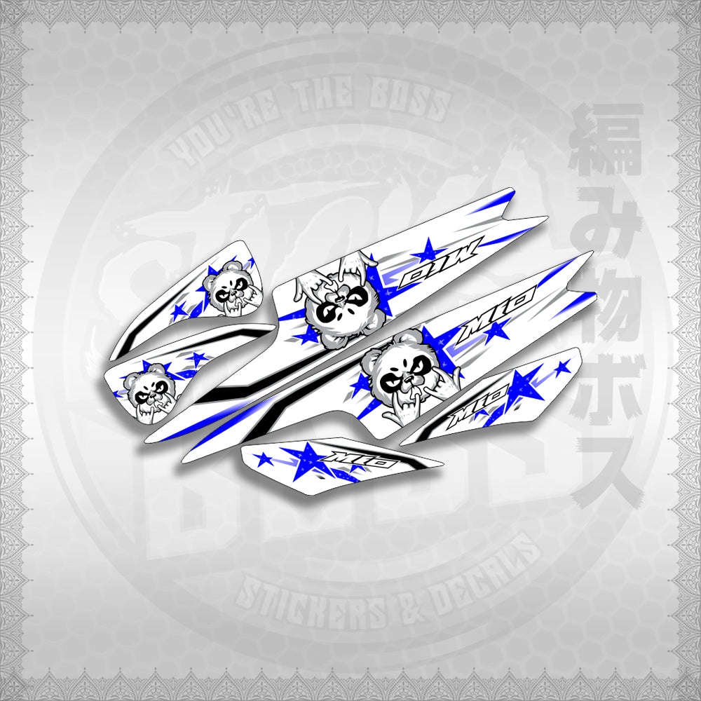 STICKER DECALS for MIO SPORTY / SMILE (MSPSPAST) By STICKABOSS (SOFIE LAMINATED WATERPROOF)