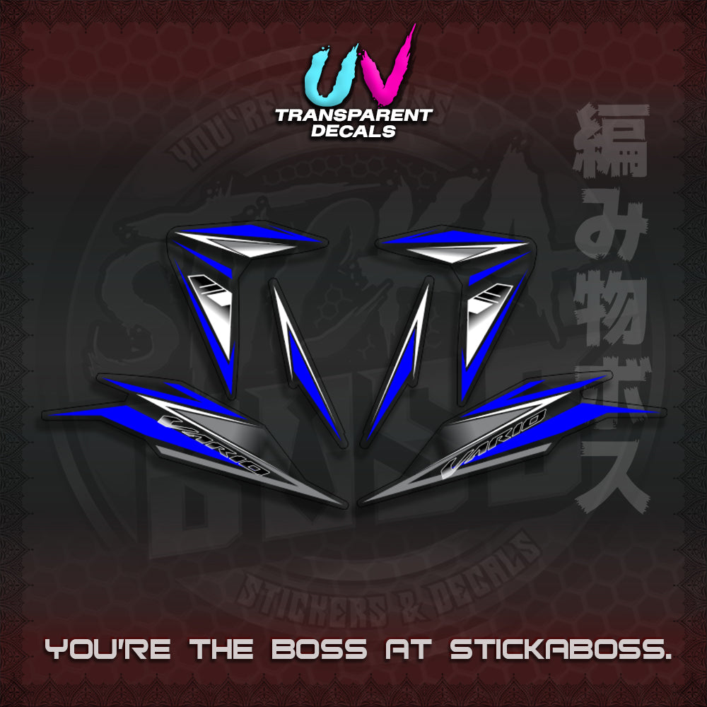 【PREMIUM UV PRINT】CLICK 125 V3 INDO CONCEPT ( TRANSPARENT SLASH BLADE VARIO ) STICKER DECALS By STICKABOSS