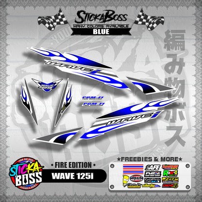 WAVE 125i DECALS ( FIRE EDITION )【WITH FREEBIES】