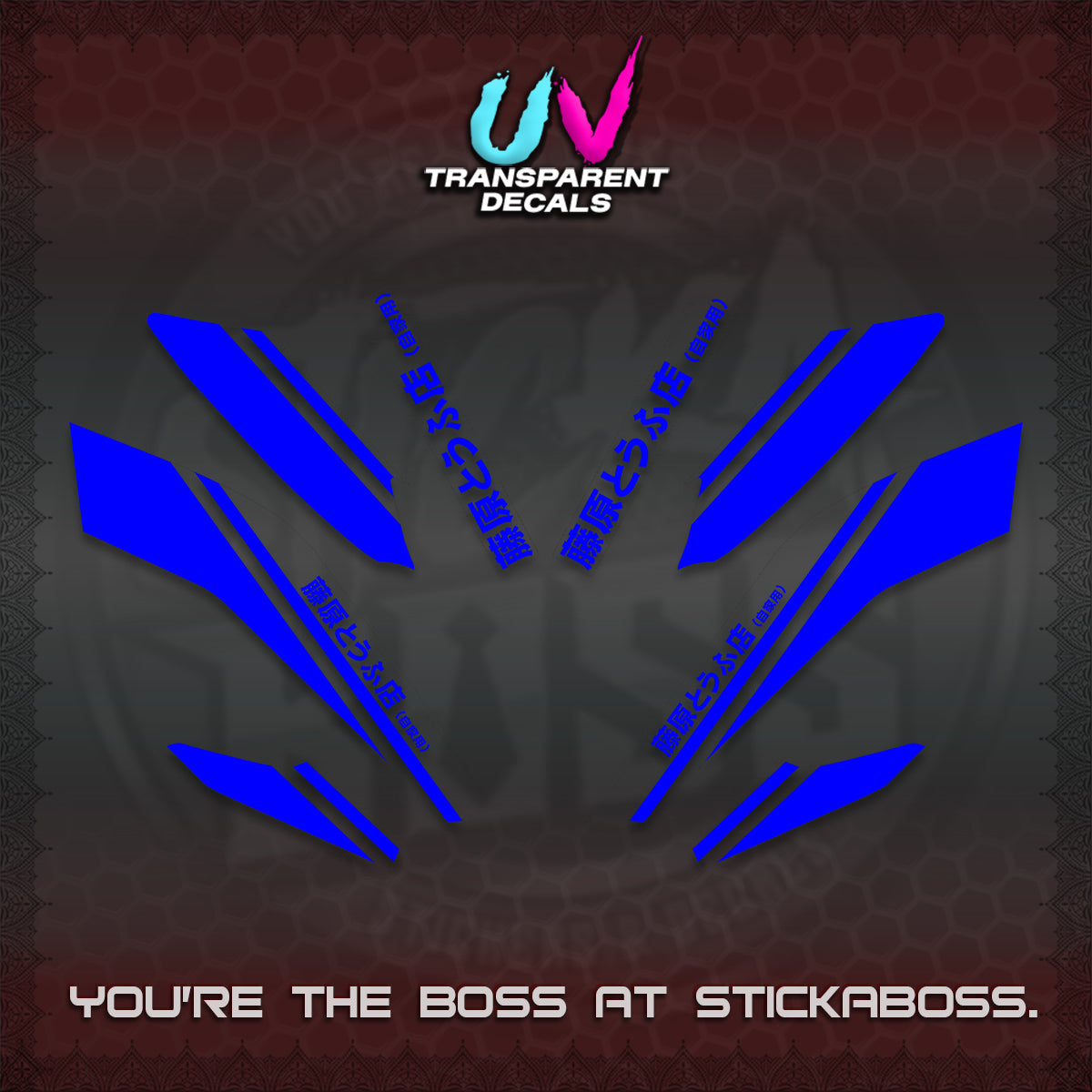 NMAX V2 UV TRANSPARENT DECALS (TRUENO STYLE DESIGN) STICKER KITS By STICKABOSS