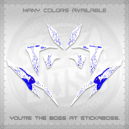 CLICK V2 FOR WHITE DECALS (2026 2F2F SWIRL DESIGN) STICKER KITS BY STICKABOSS