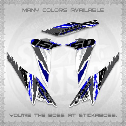 CLICK 150 V2 VARIO FOR WHITE DECALS (2022 SPECIAL SPLASH DESIGN) STICKER KITS BY STICKABOSS