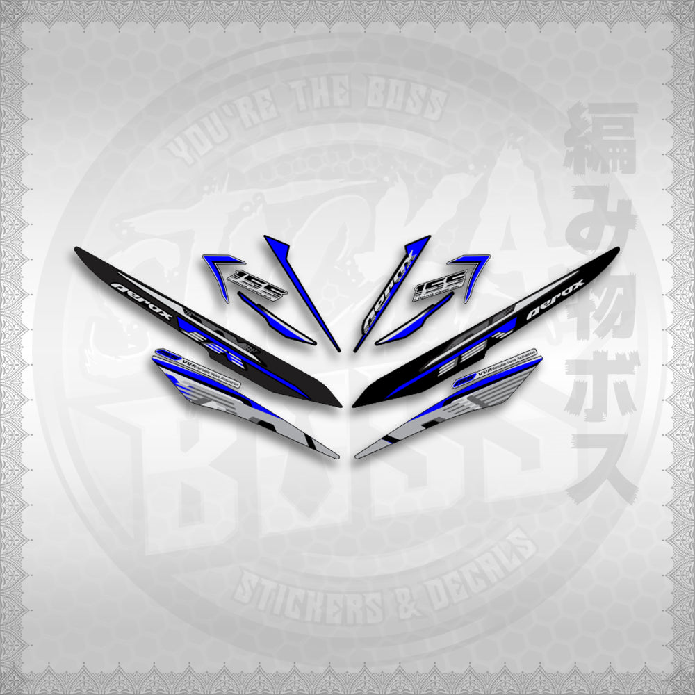 STICKER DECALS for AEROX 155 V1 (NESPGR) By STICKABOSS (SOFIE LAMINATED WATERPROOF)
