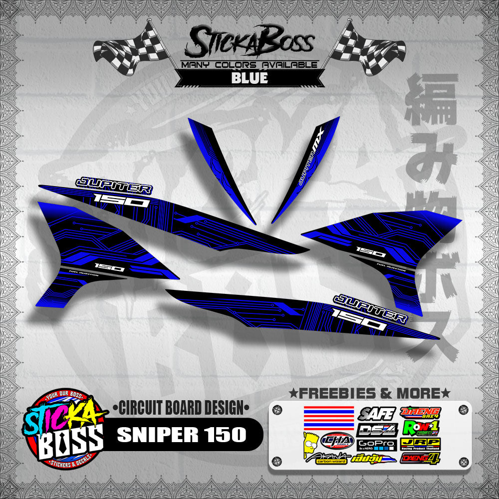 SNIPER 150 DECALS ( CIRCUIT BOARD DESIGN )【WITH FREEBIES】