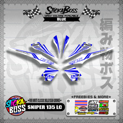 SNIPER 135 LC DECALS ( FOR WHITE CLASSIC MALAYSIAN GRUNGE )【WITH FREEBIES】