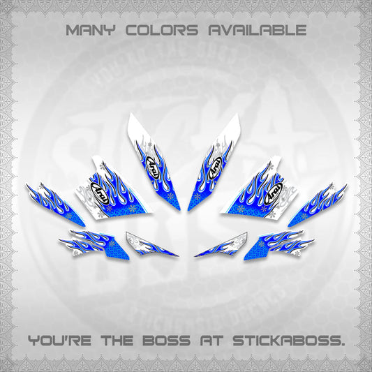 AEROX V3 ALPHA TURBO FOR WHITE DECALS (MOTIF ARAI API NEW TERBARU)STICKER DECALS By STICKABOSS