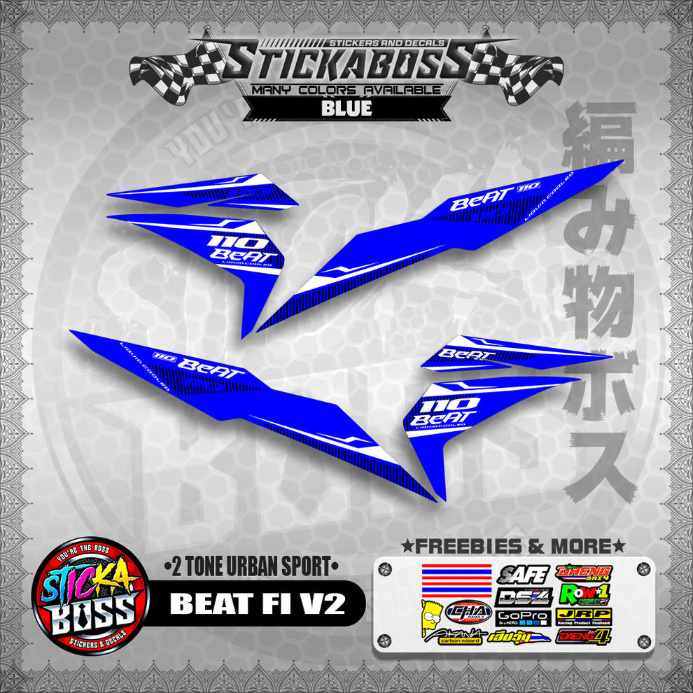 BEAT FI V2 STICKER DECALS ( 2 TONE URBAN SPORT )【WITH FREEBIES ...