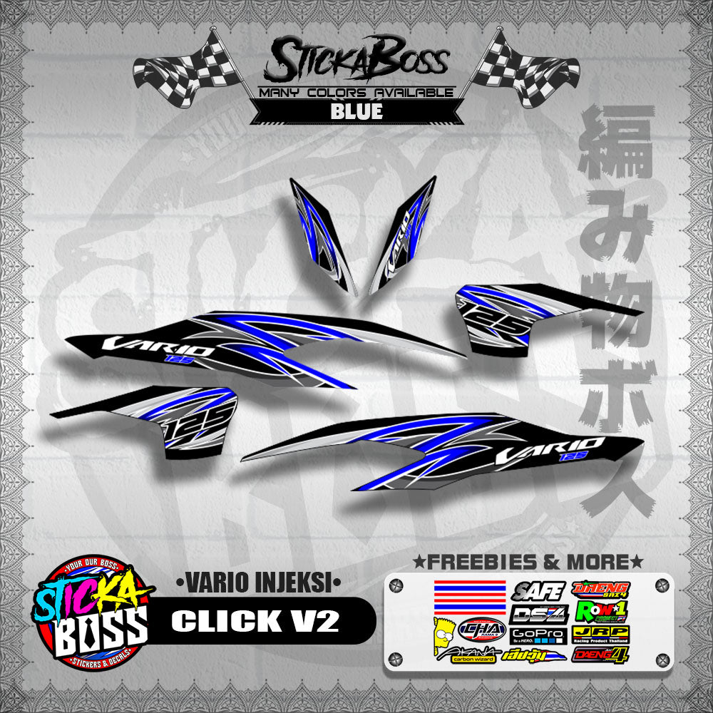 CLICK V2 DECALS ( VARIO INJEKSI )【WITH FREEBIES】