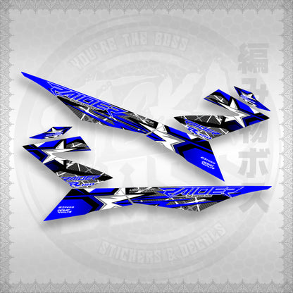 STICKER DECALS for RAIDER 150 FI (RFISATHMATH04) By STICKABOSS (SOFIE LAMINATED WATERPROOF)