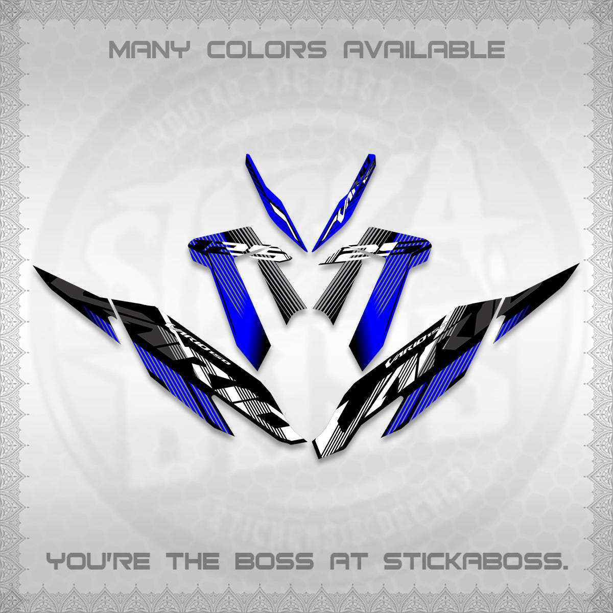 CLICK 125 V4 MALAYSIAN VARIO DECALS (2020 DESIGN) STICKER DECALS By STICKABOSS