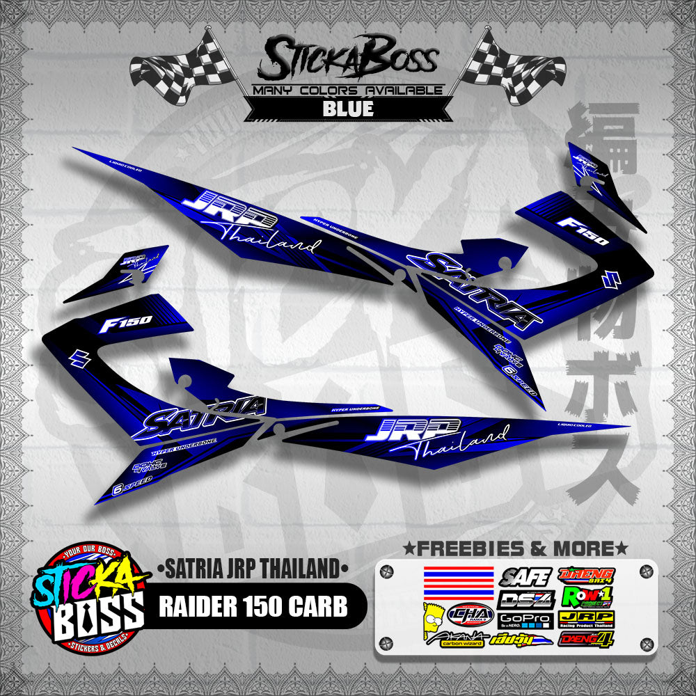 RAIDER 150 CARB DECALS ( SATRIA JRP THAILAND ) [ PREMIUM GLOSSY LAMINATED ]【WITH FREEBIES】