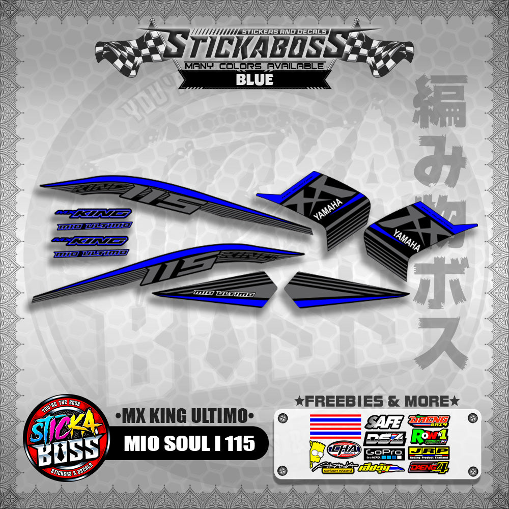 MIO SOUL I 115 STICKER DECALS ( MX KING ULTIMO )【WITH FREEBIES】