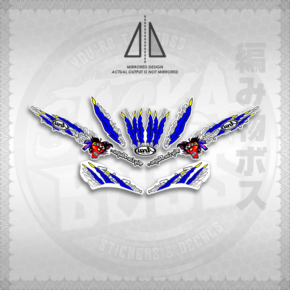 STICKER DECALS for MIO SPORT SMILE FOR WHITE (MSPSTARAP) By STICKABOSS (SOFIE LAMINATED WATERPROOF)