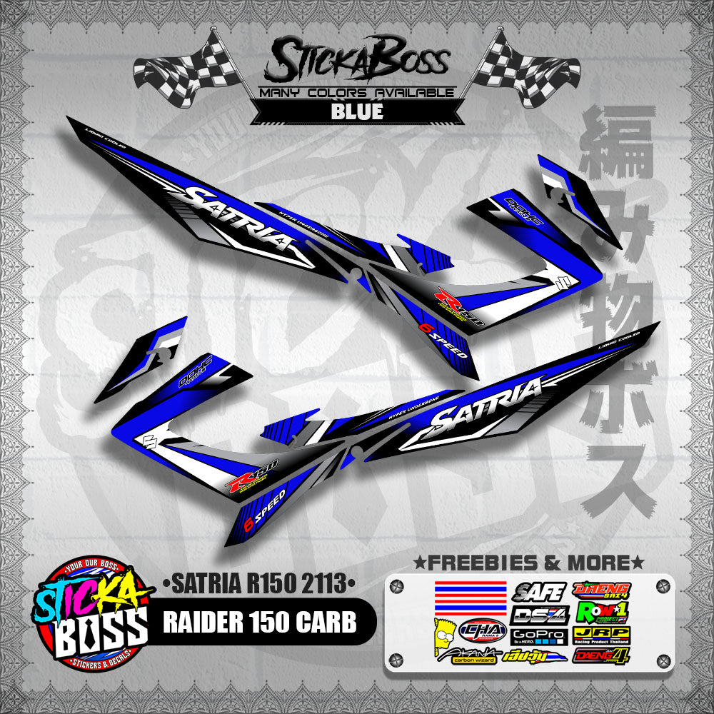 RAIDER 150 CARB DECALS ( SATRIA R150 2113 ) [ PREMIUM GLOSSY LAMINATED ]【WITH FREEBIES】