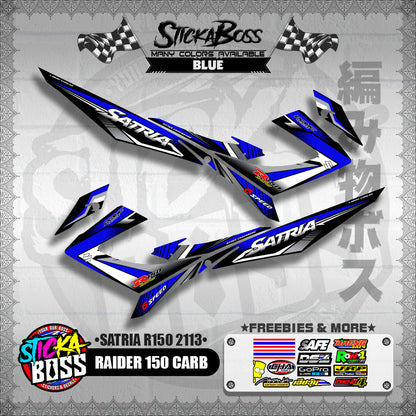 RAIDER 150 CARB DECALS ( SATRIA R150 2113 ) [ PREMIUM GLOSSY LAMINATED ]【WITH FREEBIES】