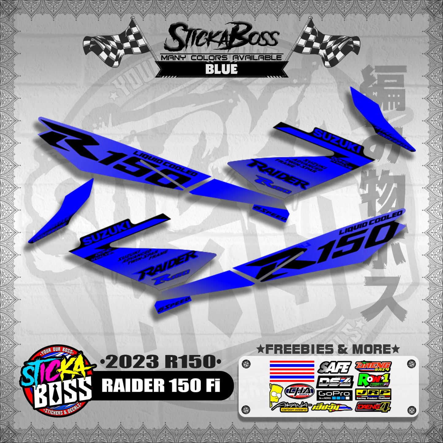 RAIDER 150 Fi DECALS ( 2023 R150 )【WITH FREEBIES】