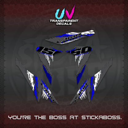 CLICK 150 V2 VARIO UV TRANSPARENT DECALS (2022 SPECIAL SPLASH DESIGN) STICKER KITS BY STICKABOSS