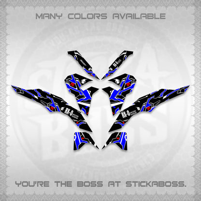 CLICK V3 VARIO DECALS (UNICORN GUNDAM DESIGN) STICKER DECALS By STICKABOSS