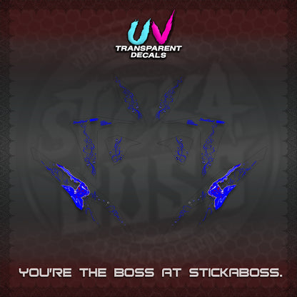 CLICK V2 UV TRANSPARENT DECALS (2026 2F2F SWIRL DESIGN) STICKER KITS BY STICKABOSS
