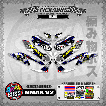 NMAX V2 STICKER DECALS ( ABSTRACT 41 INSPIRED )【WITH FREEBIES】