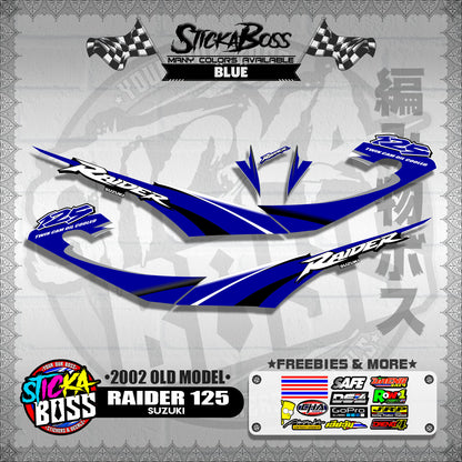 RAIDER 125 DECALS ( 2002 OLD MODEL )【WITH FREEBIES】