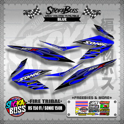 RS 150 FI / SONIC 150R DECALS ( FIRE TRIBAL )【WITH FREEBIES】