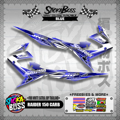 RAIDER 150 CARB DECALS ( FOR WHITE SATRIA JRP THAILAND )【WITH FREEBIES】