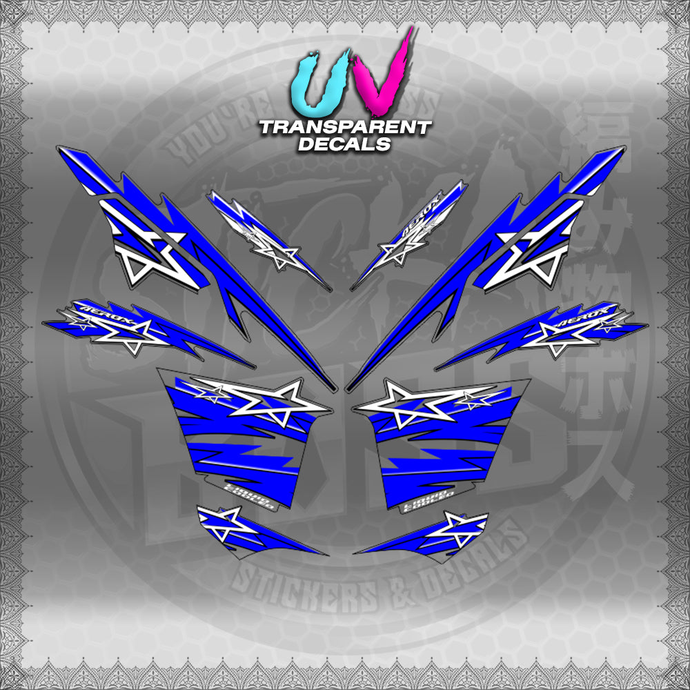 【PREMIUM UV PRINT】TRANSPARENT AEROX V3 ALPHA TURBO INDO (AV3STST01)【WITH FREEBIES】