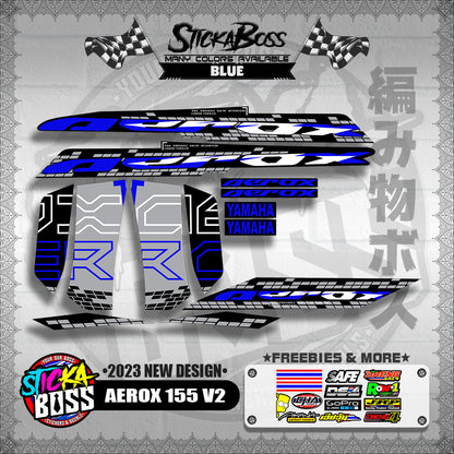AEROX 155 V2 MALAYSIAN DECALS ( 2023 NEW DESIGN )【WITH FREEBIES】