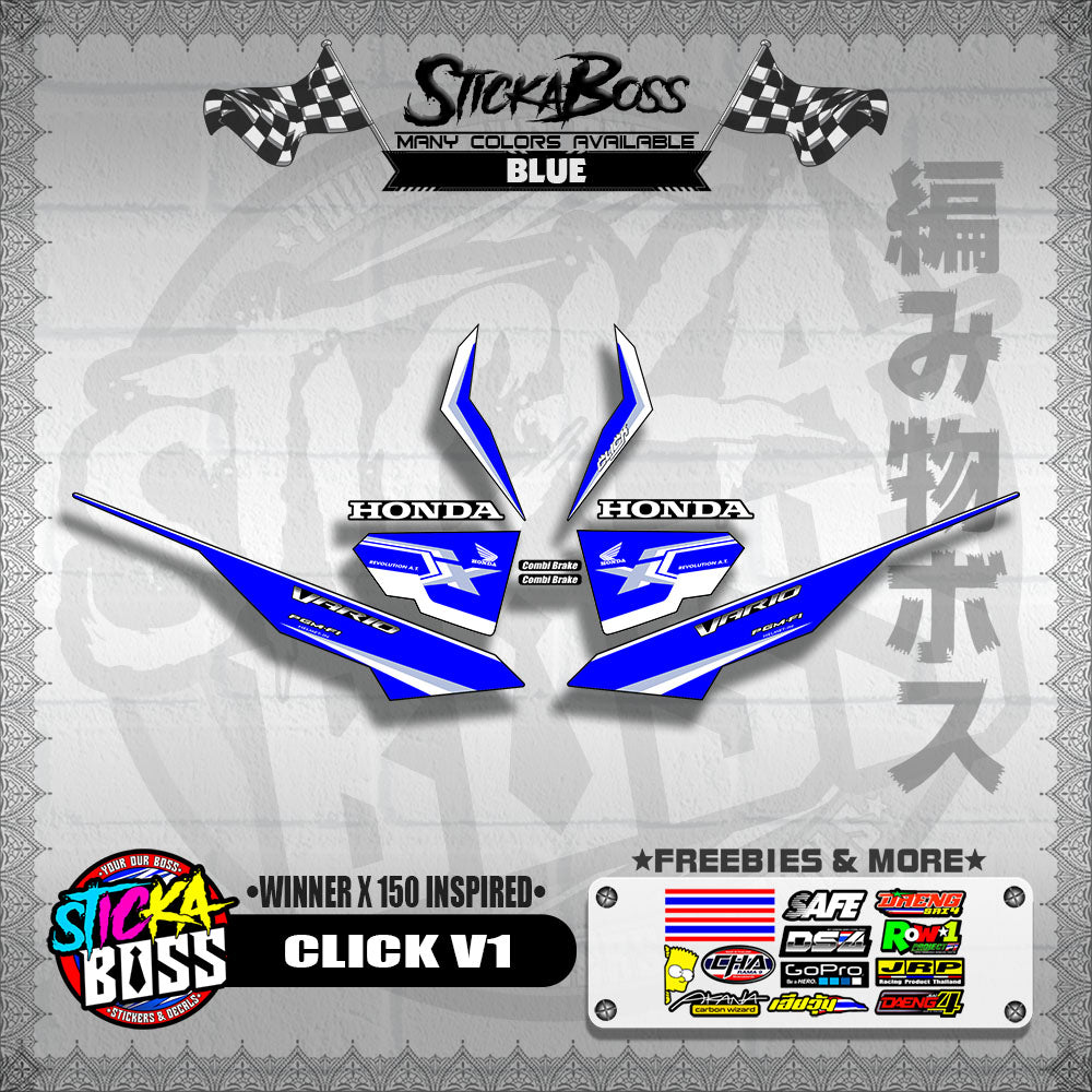 CLICK V1 DECALS ( WINNER X 150 INSPIRED )【WITH FREEBIES】