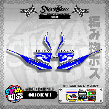 CLICK V1 DECALS ( WINNER X 150 INSPIRED )【WITH FREEBIES】