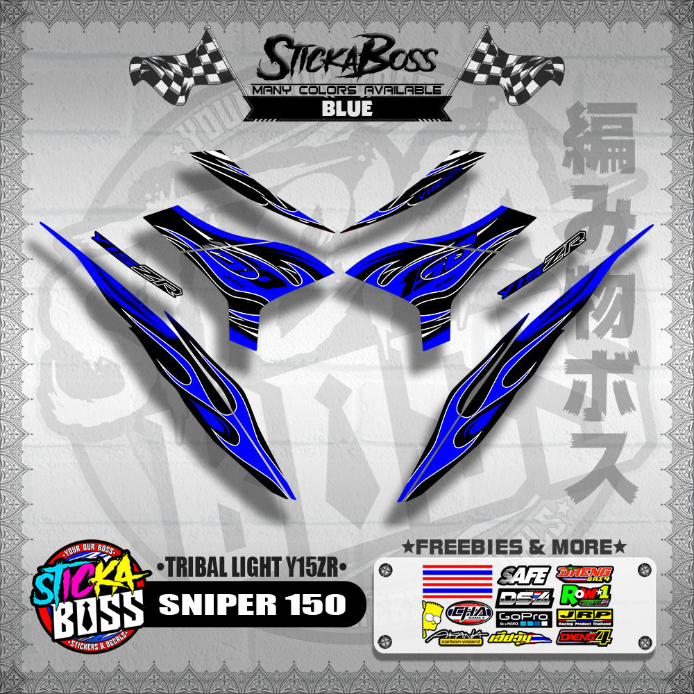 SNIPER 150 DECALS ( TRIBAL LIGHT Y15ZR )[ PREMIUM GLOSSY LAMINATED ]【WITH FREEBIES】