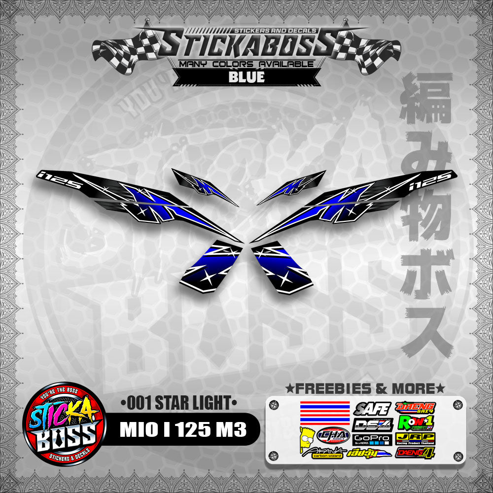 MIO I 125 M3 STICKER DECALS ( 001 STAR LIGHT )【WITH FREEBIES】