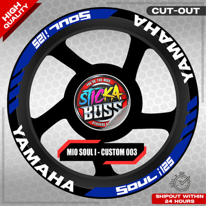 MIO SOUL I 125 MAGS STICKER SET  ( 2 MAGS ) - CUSTOM 003 | VINYL WATERPROOF CUT-OUT DECALS