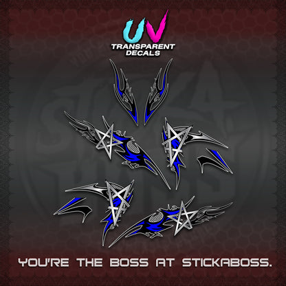 CLICK 125 V3 UV TRANSPARENT DECALS (2026 TRIVALY STAR DESIGN)STICKER DECALS By STICKABOSS