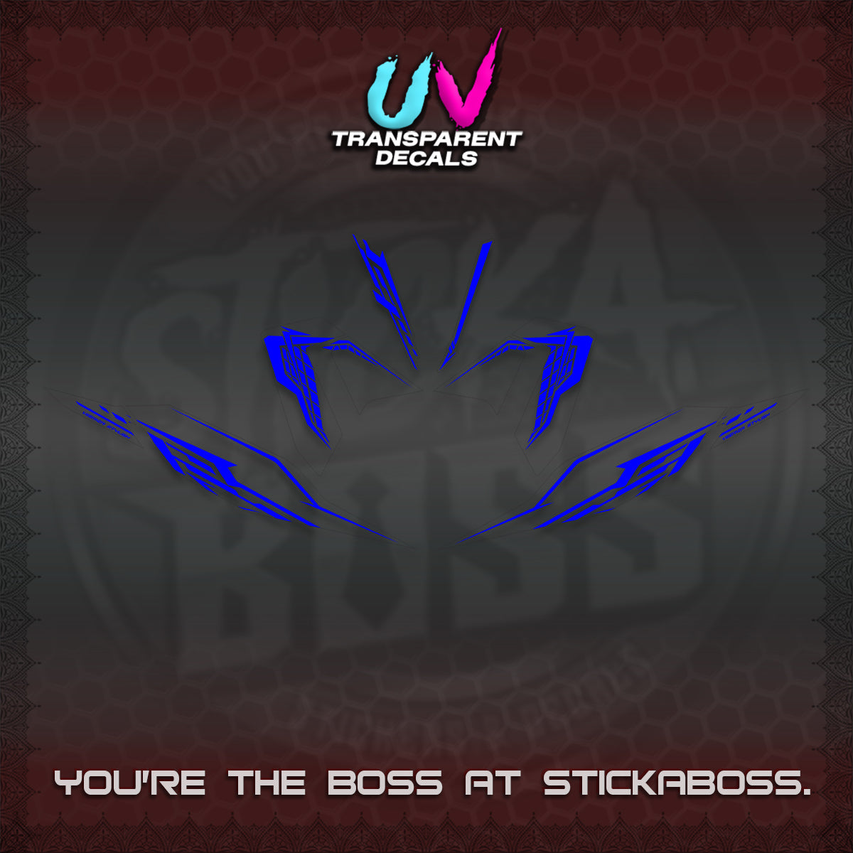 CLICK 125 V4 UV TRANSPARENT DECALS (2026 VEERIZA STYLISH DESIGN) STICKER DECALS By STICKABOSS