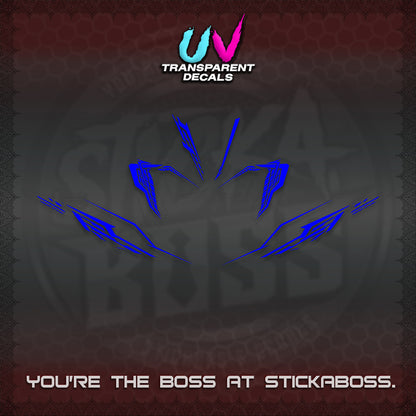 CLICK 125 V4 UV TRANSPARENT DECALS (2026 VEERIZA STYLISH DESIGN) STICKER DECALS By STICKABOSS