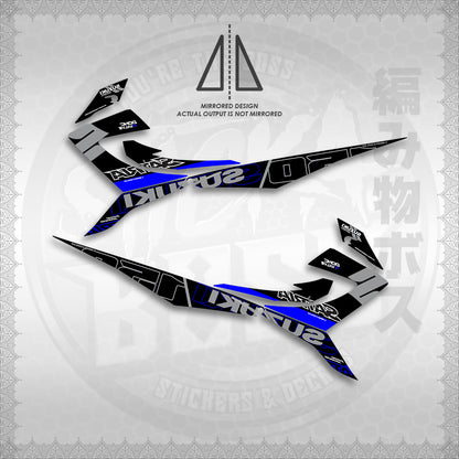 STICKER DECALS for RAIDER REBORN CARB 150 (RRCGPMA) By STICKABOSS (SOFIE LAMINATED WATERPROOF)