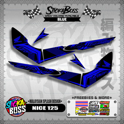 NICE 125 DECALS ( MALAYSIAN SPLASH DESIGN ) [ PREMIUM GLOSSY LAMINATED ]【WITH FREEBIES】
