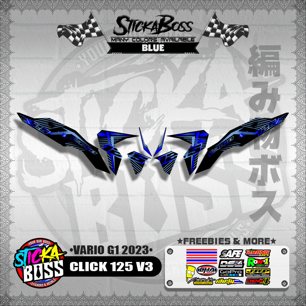 CLICK 125 V3 DECALS ( VARIO G1 2023 )【WITH FREEBIES】